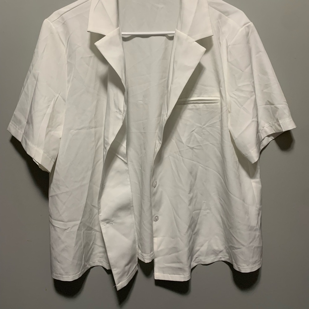 SHEIN (M) women’s white button down shirt